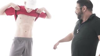 Bearded daddy loves rimming and bareback fucking with hot twink Tyler Tanner to relie
