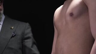 The young slave boy Aidan Fox became a sex puppet after being fucked in an orgy
