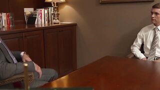 Jack Bailey looked down as his handsome and old grandfather devoured is hardon cock