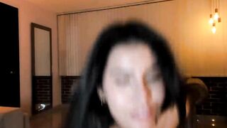 This Sexy Latina Babe Riding With Her Dildo