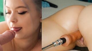 Cam Girl Getting Fucked And Sucking two fuck machines