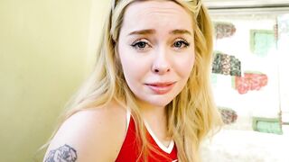 Shes having difficulties with a big cock