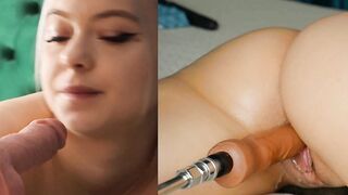 Babe With Big Ass And Wet Pussy Fucks Her Fuck Machine