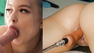 Babe With Big Ass And Wet Pussy Fucks Her Fuck Machine