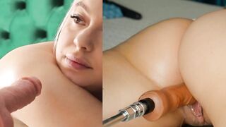 Babe With Big Ass And Wet Pussy Fucks Her Fuck Machine