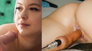 Babe With Big Ass And Wet Pussy Fucks Her Fuck Machine