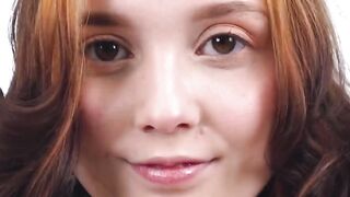 Perky brunette meets her first BBC ever