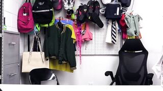 Beautiful gypsy shoplifter MILF caught