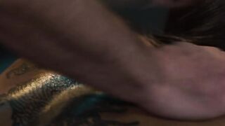 Horny masseur fucks the ass of TS Ebony customer