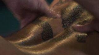 Horny masseur fucks the ass of TS Ebony customer