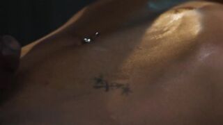 Horny masseur fucks the ass of TS Ebony customer