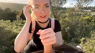 WTF PASSERERS CAUGHT US AND COME TO US DURING BLOWJOB