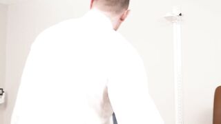 Dr Wolf felt the tight squeezing of Eli Bennet's welcoming anus as he fingers it lust