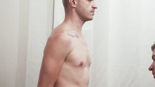 Tom Bentley took Dr Wolf's giant penis to his mouth through his tongue toward his thr