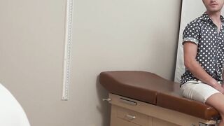Tom Bentley took Dr Wolf's giant penis to his mouth through his tongue toward his thr