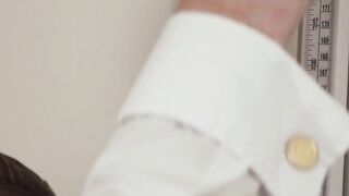 Tom Bentley took Dr Wolf's giant penis to his mouth through his tongue toward his thr