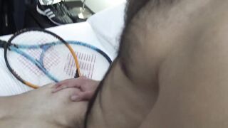 Riley Ross plunges his cock between Ari's legs as the hot trans stud rides him like a