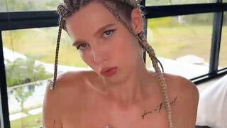 Hot Blonde with Braids Loves to Fuck in