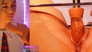 Sexy Babe Split Screen Sucking Dick and Getting Fucked
