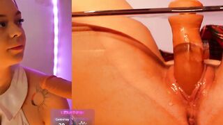 Sexy Babe Split Screen Sucking Dick and Getting Fucked
