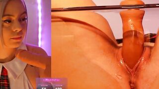 Sexy Babe Split Screen Sucking Dick and Getting Fucked