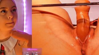 Sexy Babe Split Screen Sucking Dick and Getting Fucked
