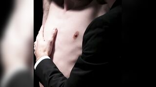 Ethan Tate moans as his master pleases him with a wild and wet nipple play