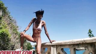 White Guy with four Latinas Fucking into Outdoors