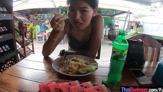 Real amateur Thai 18 hottie banged! after lunch by her temporary BF