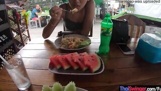 Real amateur Thai 18 hottie banged! after lunch by her temporary BF