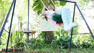 Amateur Boxxx - chinese School cunt with mouth Masturbates into Playground