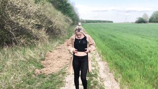 masturbate outdoors outdoors field
