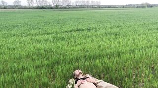 masturbate outdoors outdoors field