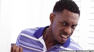 Ebony Cutie gets surprised into the shower - black porn
