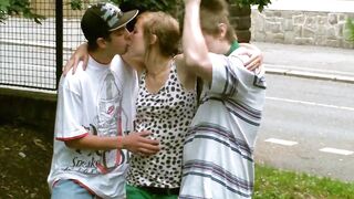 A adorable 19 year old cunt with mouth Alexis Crystal inside outdoors 3 way