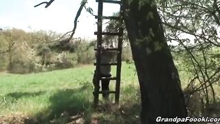 She gets caught while having some solo fun