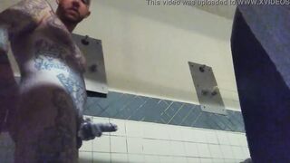 Prison masturbation, solo, soak, jizzed, huge penis,  white dick,  tattoos,  long white Cock, white man