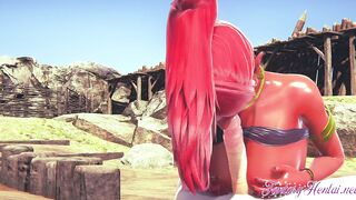 Zelda Cartoon 3D - Gerudo chick is pounded into the dessert - Cartoon manga Japanese game porn