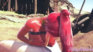Zelda Cartoon 3D - Gerudo chick is pounded into the dessert - Cartoon manga Japanese game porn