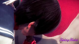 Street Figther 3D Animated - Sakura Bj and Pounded - Japanese manga animated game porn