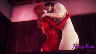 Evangelion Animated 3D - Shinji & Asuka Bj and pounded with cumshot - Japanese Cartoon manga porn