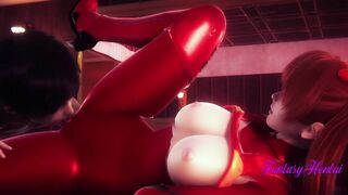 Evangelion Animated 3D - Shinji & Asuka Bj and pounded with cumshot - Japanese Cartoon manga porn