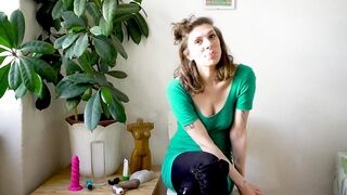 Jane loves to masturbate inside african pantyhose
