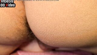 The unshaved bro pounded the babe inside snatch and finished inside the booty. Amateur lovers