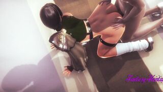 Final Fantasy VII Anime 3D - Yuffie Cunnilingus, bj and plowed - Japanese manga animated porn