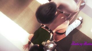 Final Fantasy VII Anime 3D - Yuffie Cunnilingus, bj and plowed - Japanese manga animated porn