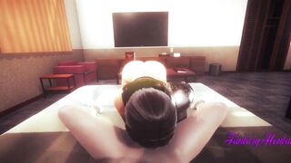 Final Fantasy VII Anime 3D - Yuffie Cunnilingus, bj and plowed - Japanese manga animated porn
