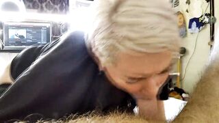 Come on, suck my cock, my filthy Queen! Only babe bj of old russian mommy! point of view!