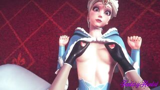 Frozen 3D -  Elsa fellatio and pounded with jizzed - Disney Japanese manga animated porn
