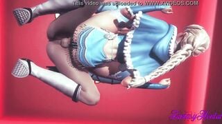 Frozen 3D -  Elsa fellatio and pounded with jizzed - Disney Japanese manga animated porn